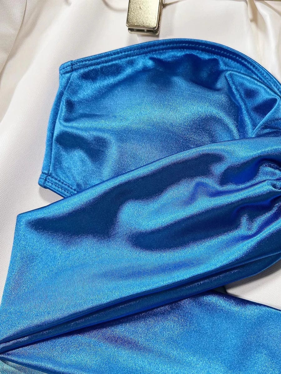 Maillot de bain femme bandeau patchwork – Image 8