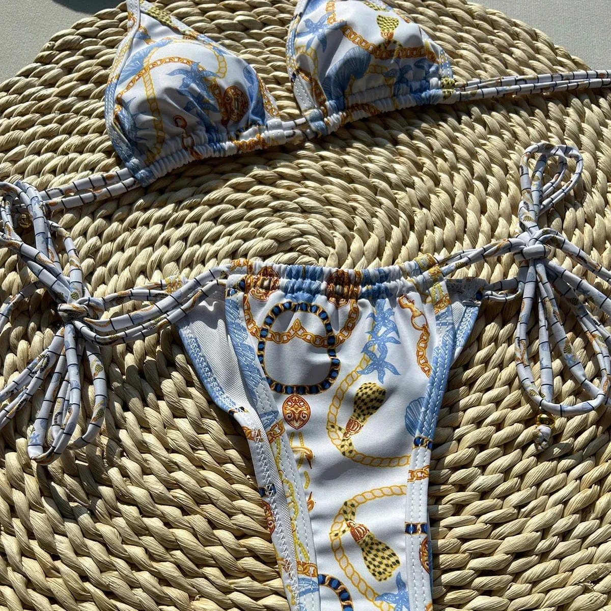 Maillot de bain femme bikini ficelle imprimé – Image 6