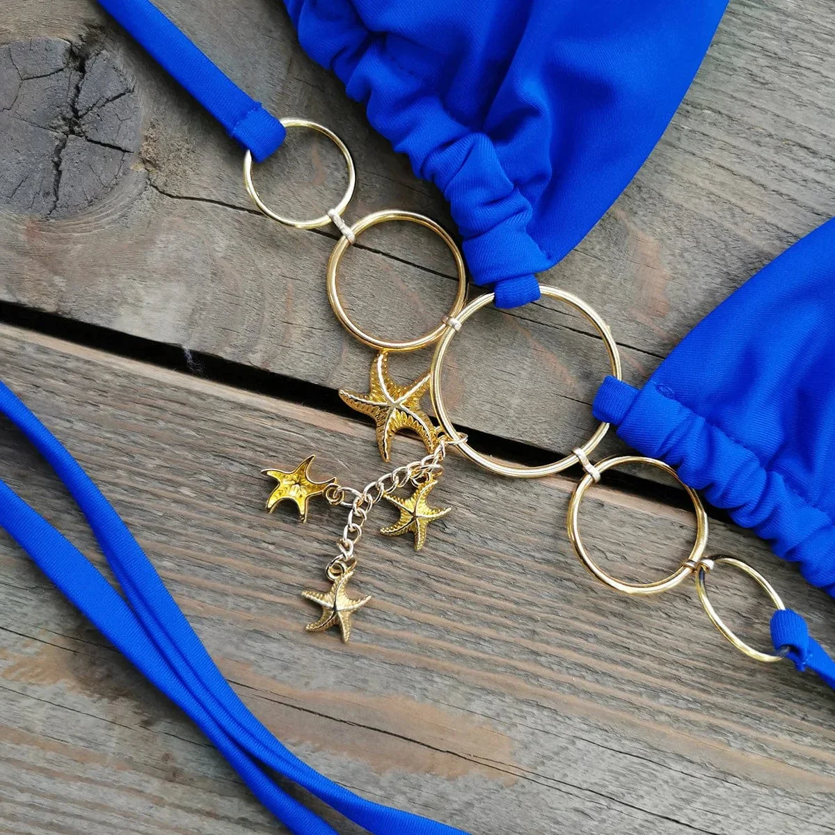 Maillot de bain bikini sexy bleu – Image 5