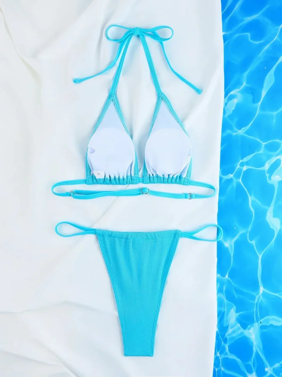 Maillot de bain femme bikini turquoise – Image 8
