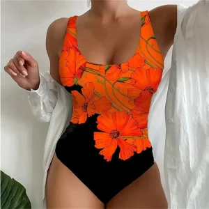 Maillot de Bain Femme Grande Taille Push-Up – Une Pièce Élégante et Confortable 2025
