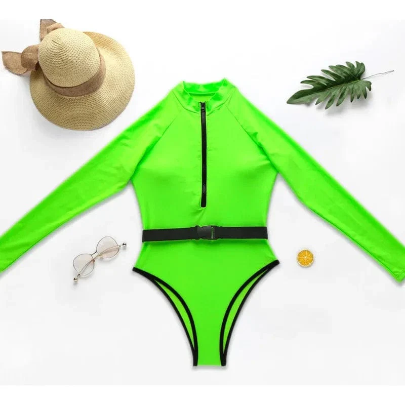 Maillot de bain surf manches longues couleurs fluo – Image 7