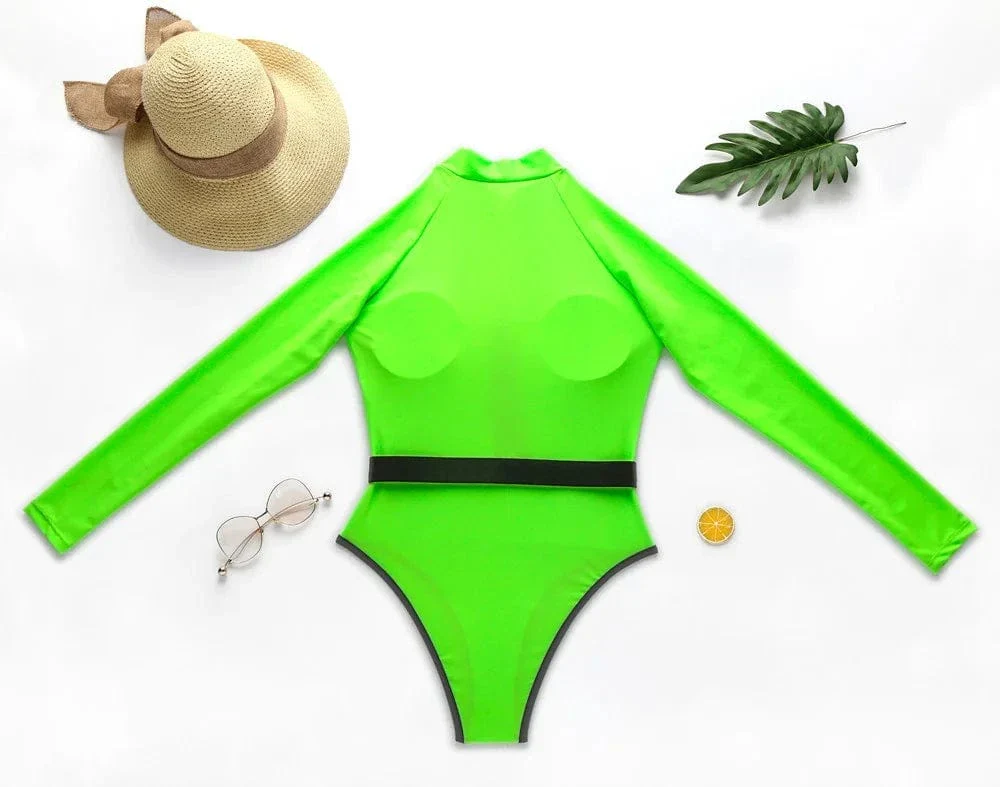 Maillot de bain surf manches longues couleurs fluo – Image 8
