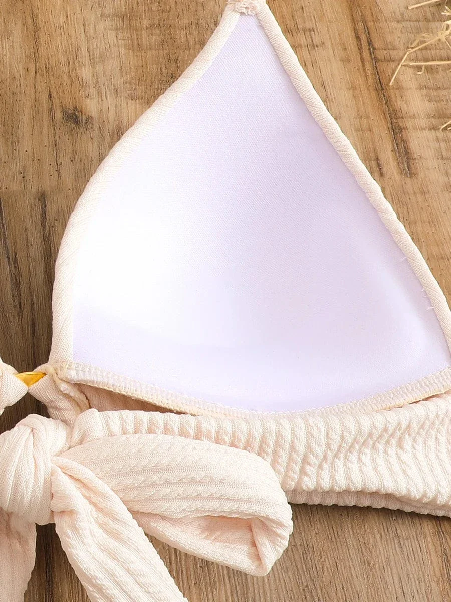 Maillot de bain beige deux pièces – Image 6