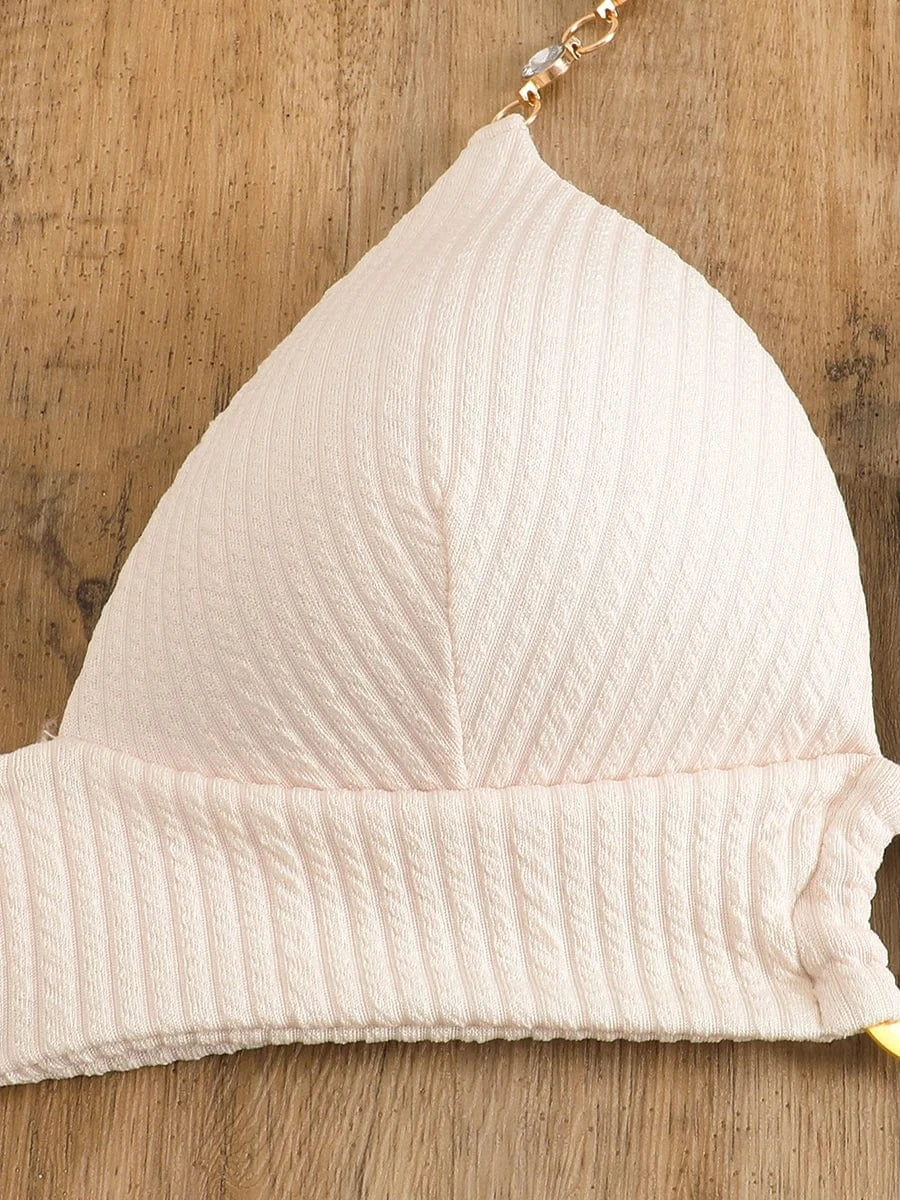 Maillot de bain beige deux pièces – Image 5