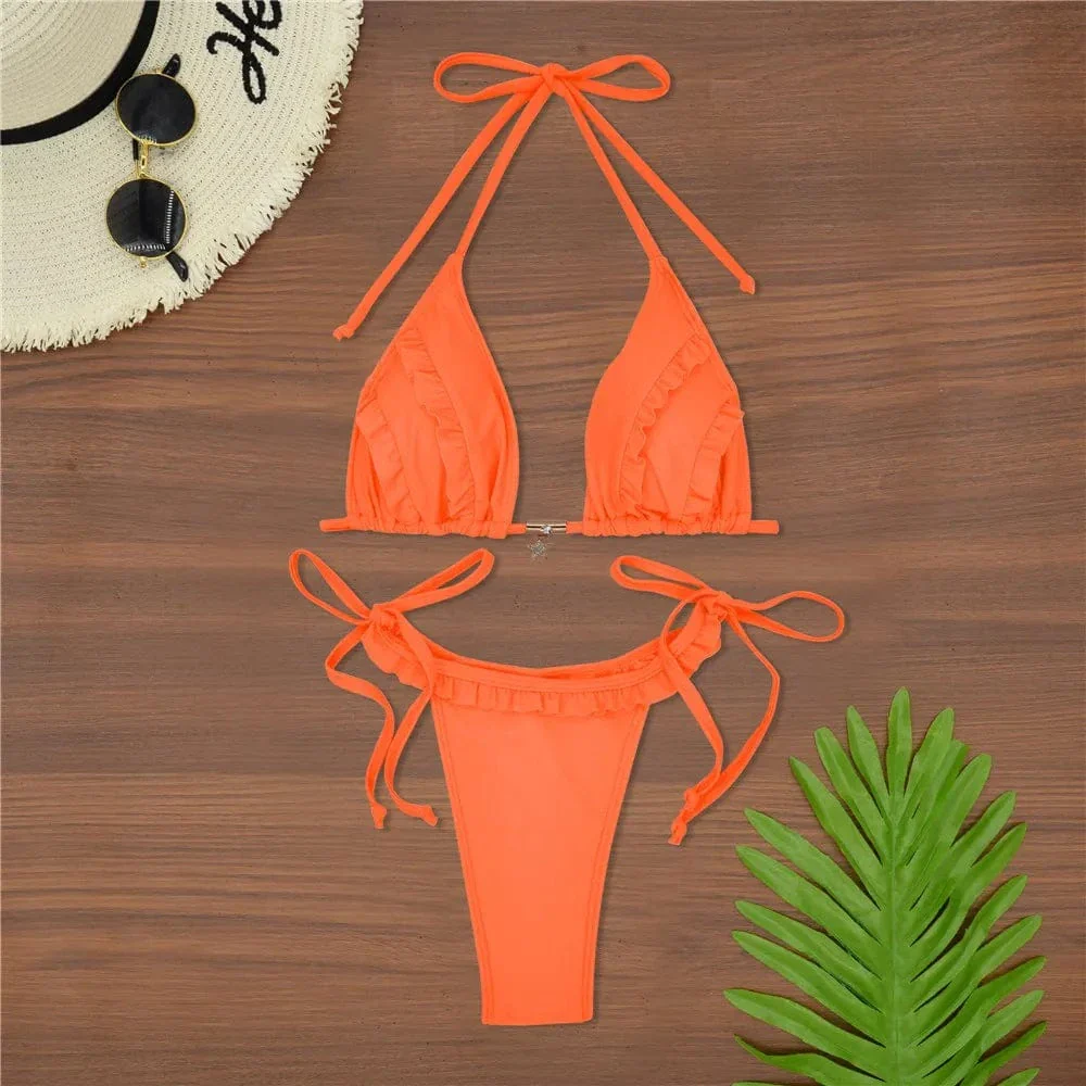 Maillot de bain bikini orange – Image 5