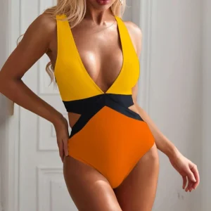 Maillot de bain femme 1 pièce échancré