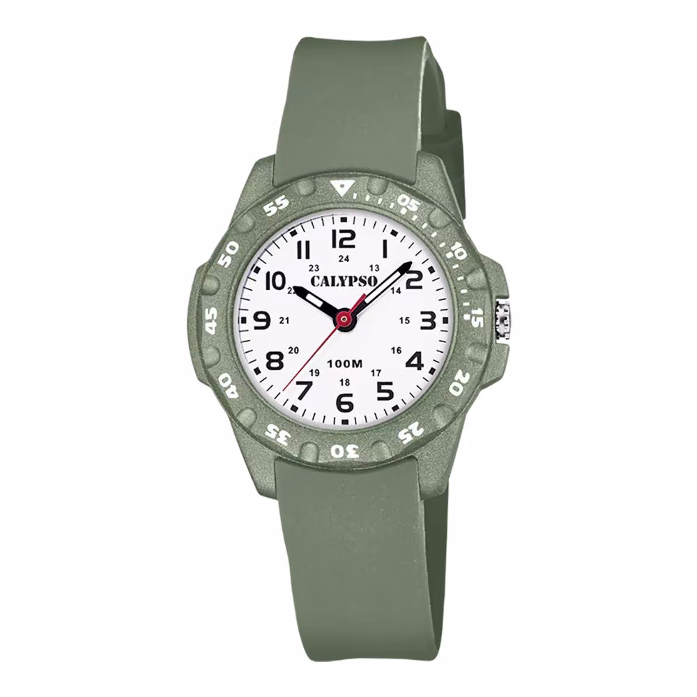 Montre Calypso Junior Collection, cadran blanc à aiguilles