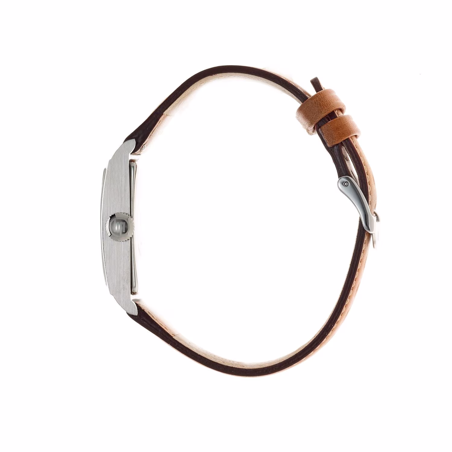 Montre Lip Churchill T18, cuir marron, cadran argenté – Image 3