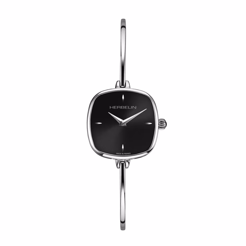 Montre Herbelin Fil Acier Cadran Noir 17207B14