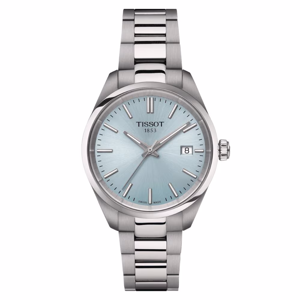 Montre Tissot PR100 Lady, acier & cadran bleu glacier