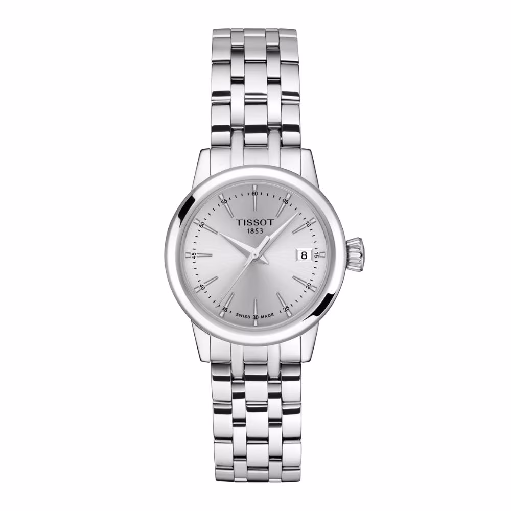 Montre femme Tissot Classic Dream, cadran argenté, acier