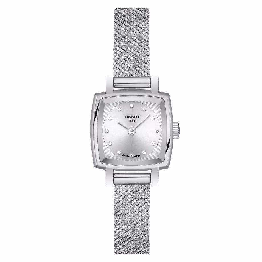 Montre Tissot Lovely Square en acier & index diamants T0581091103600