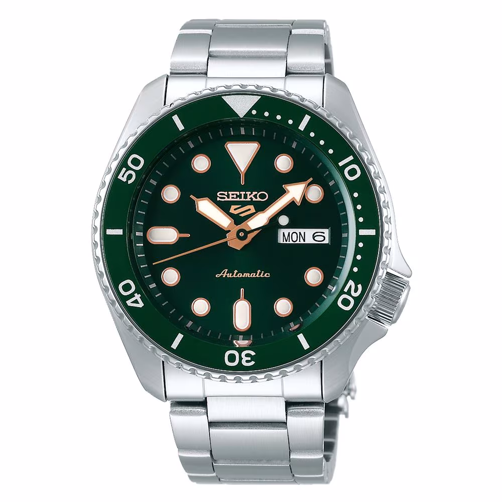 Montre Seiko 5 Sports SKS, cadran vert, acier
