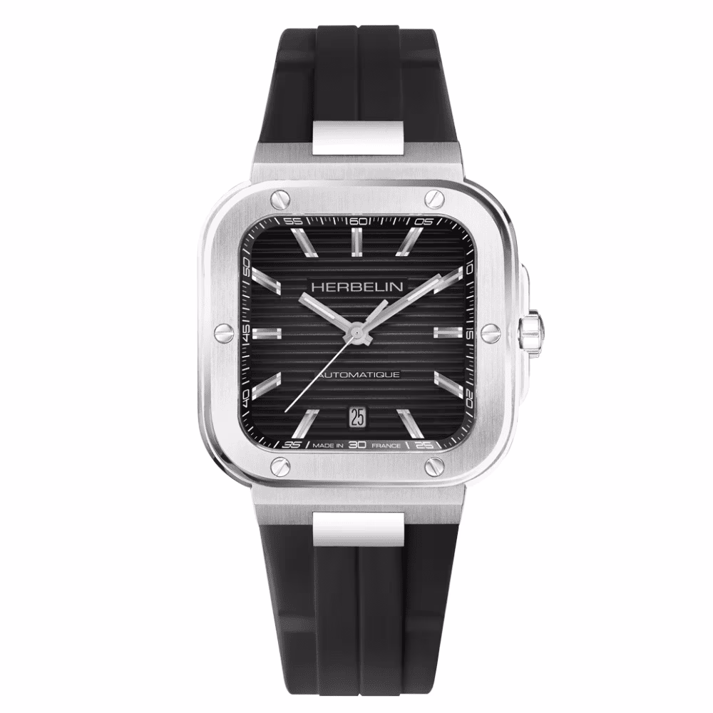 Montre homme Herbelin Cap Camarat Square, automatique, noire