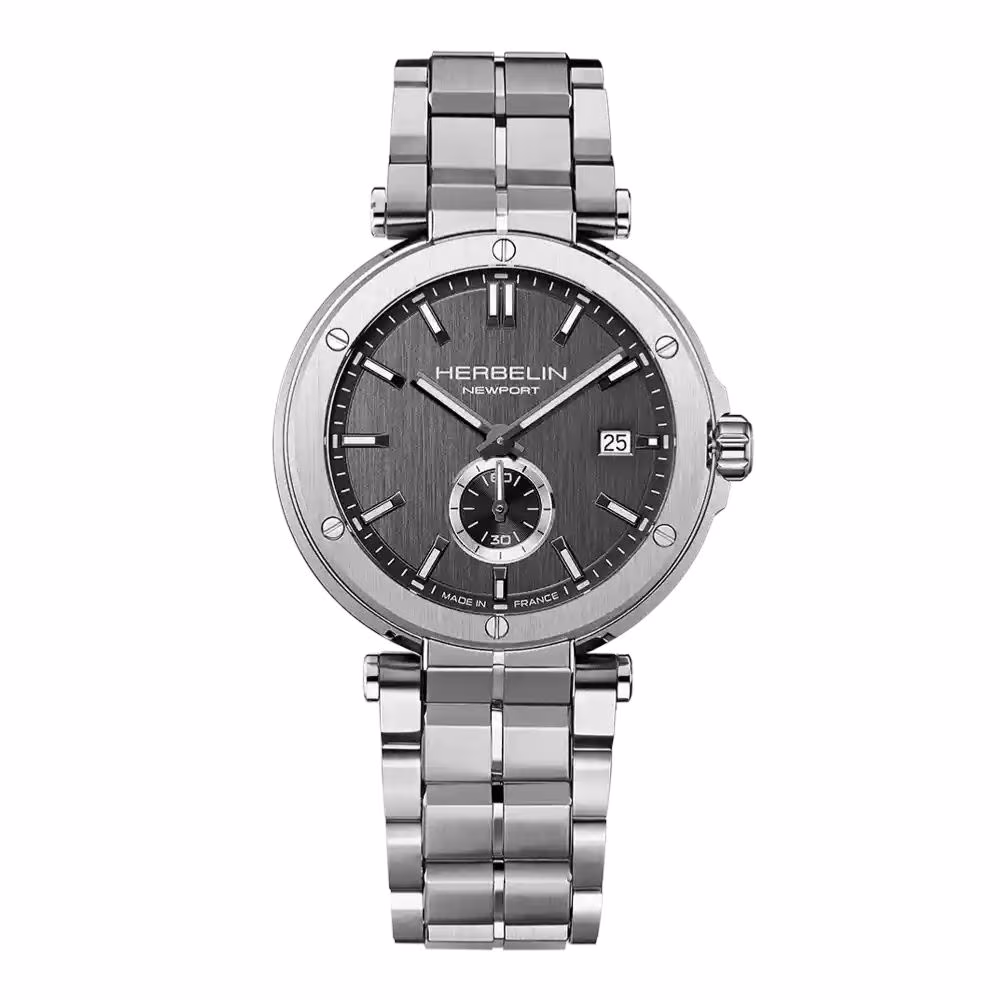 Montre homme Herbelin Newport Elegance, cadran anthracite, acier