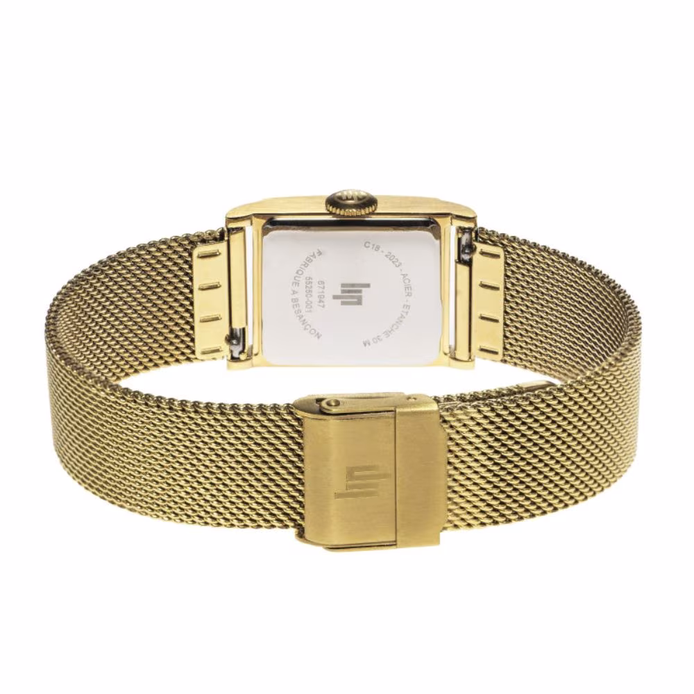 Montre Lip Churchill C18, acier doré et chiffres romains noirs – Image 6