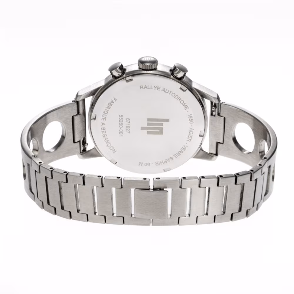 Montre Lip Rallye Autodrome, bracelet perforé, cadran argenté – Image 7