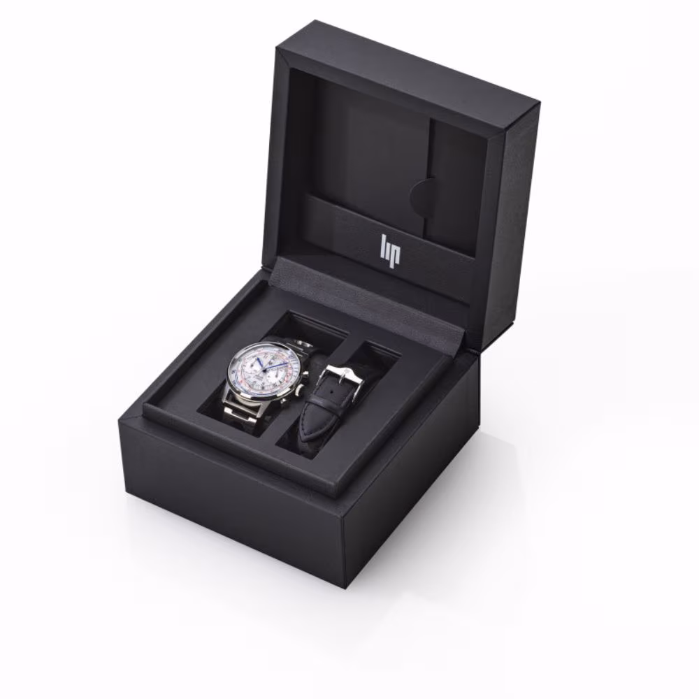 Montre Lip Rallye Autodrome, bracelet perforé, cadran argenté – Image 3