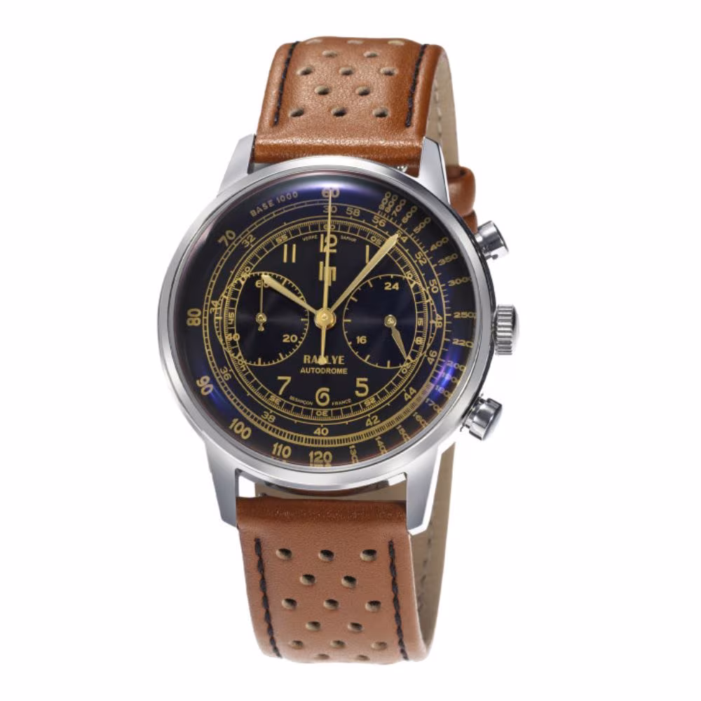 Montre Lip Rallye Méca Quartz Chronographe Autodrome 40mm