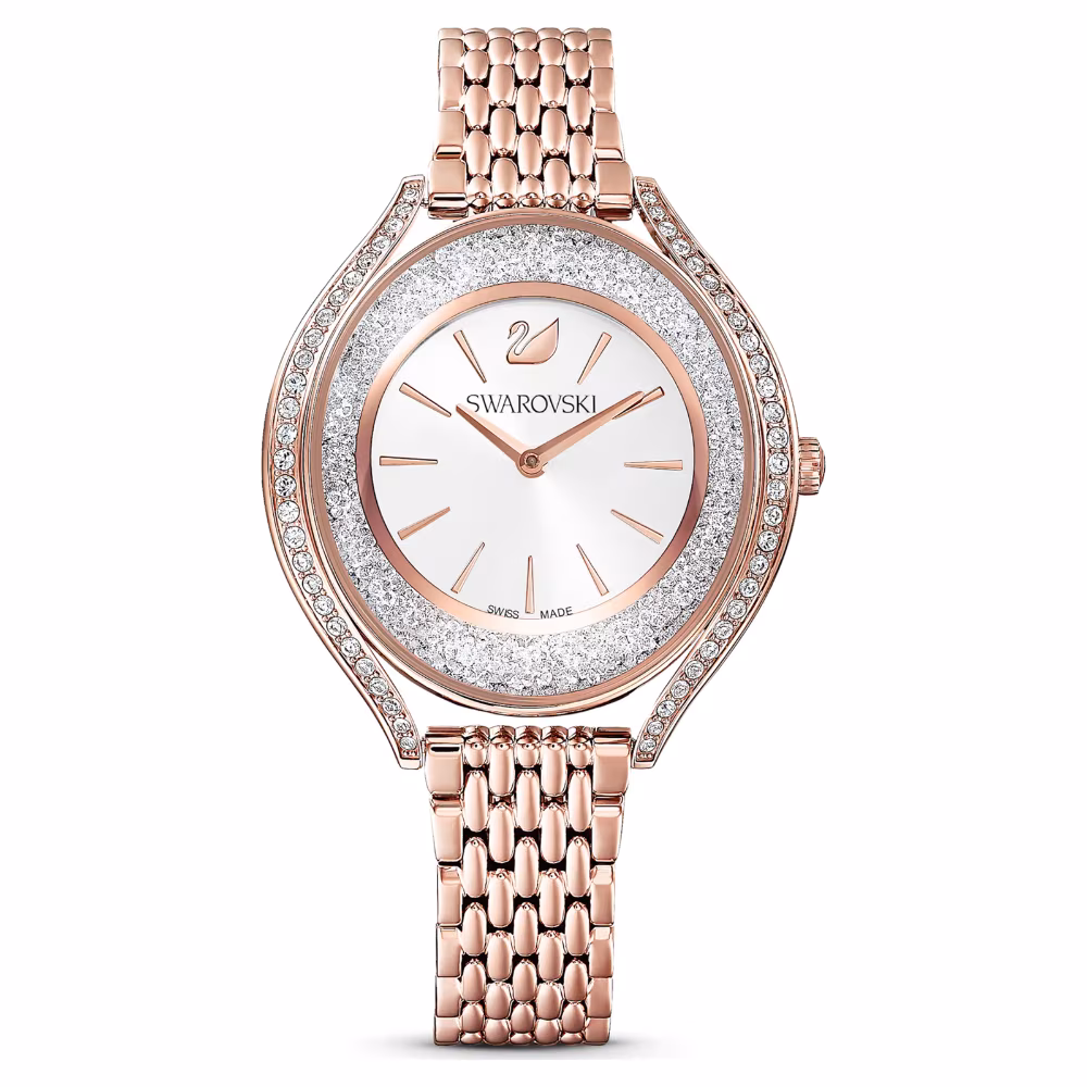 Montre femme Swarovski Crystalline Aura, finition or rose