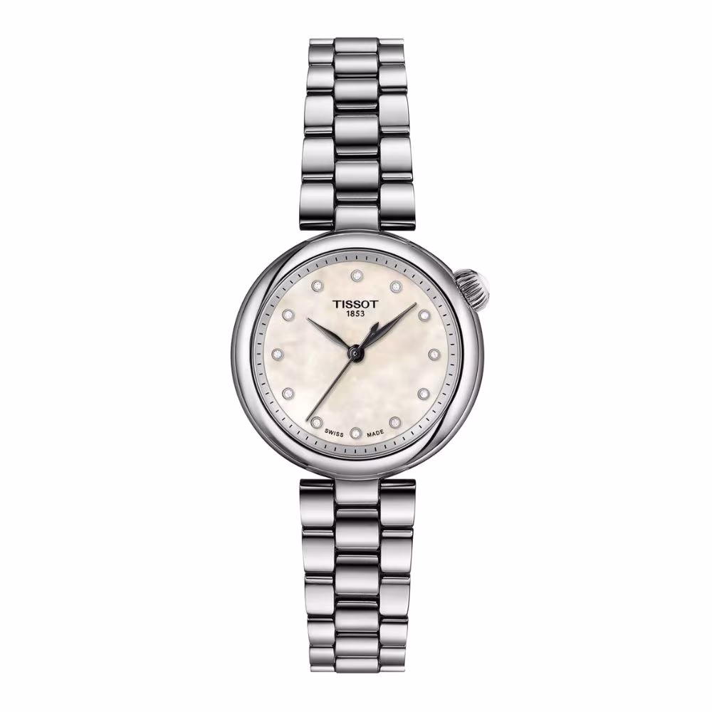 Montre femme Tissot Desir, acier et index diamants