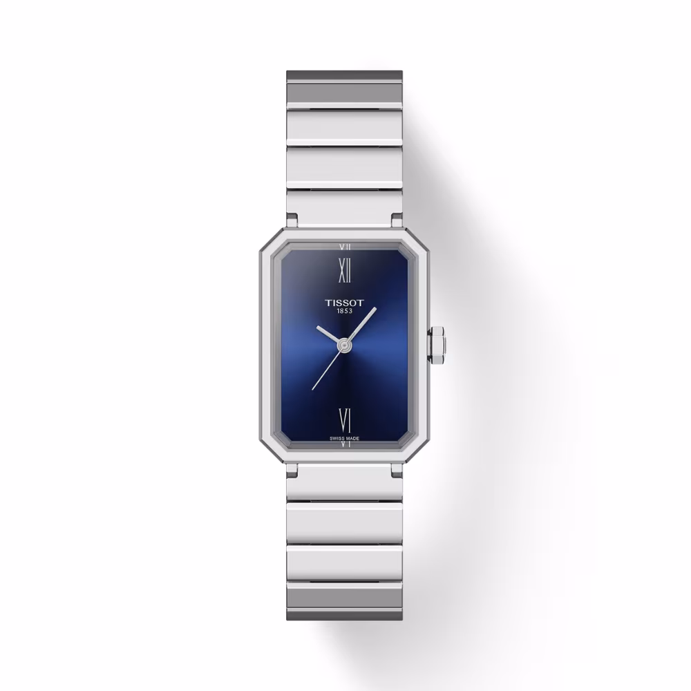 Montre Tissot femme SRV, cadran bleu, acier