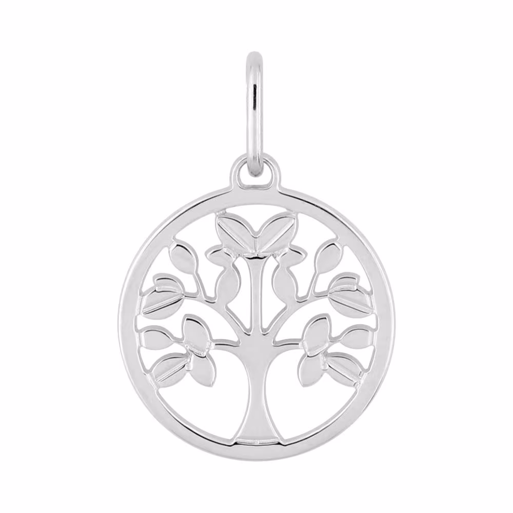 Pendentif Arbre de Vie Ajouré Or Blanc