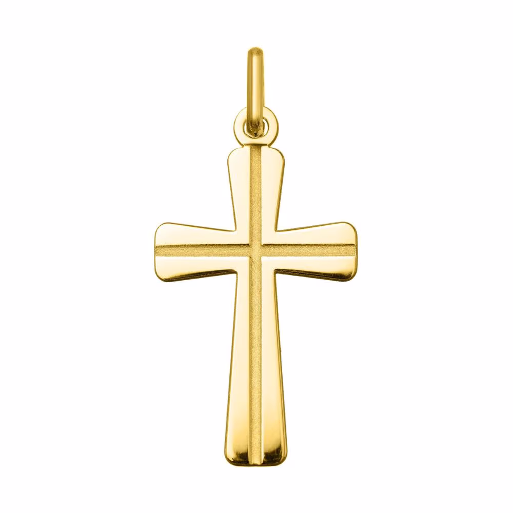 Croix Evasée Or Jaune 20x13mm