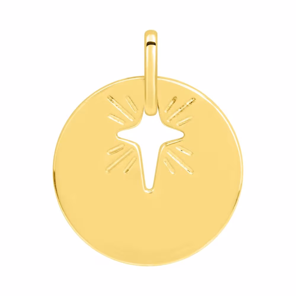 Médaille Jeton Croix Ajourée Or Jaune