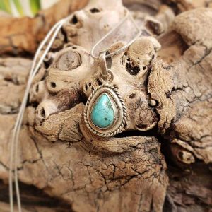 Pendentif turquoise argent UDAÏPUR