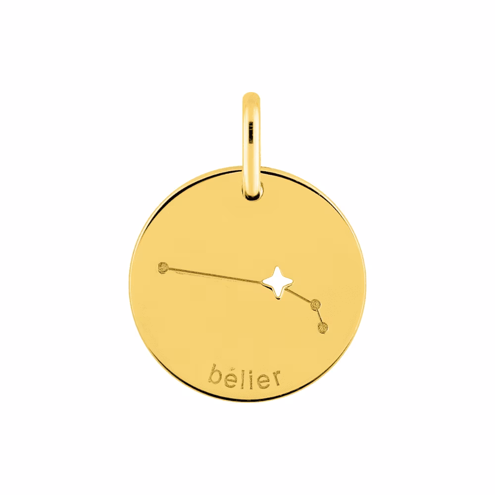 Pendentif Zodiaque Constellation Or Jaune