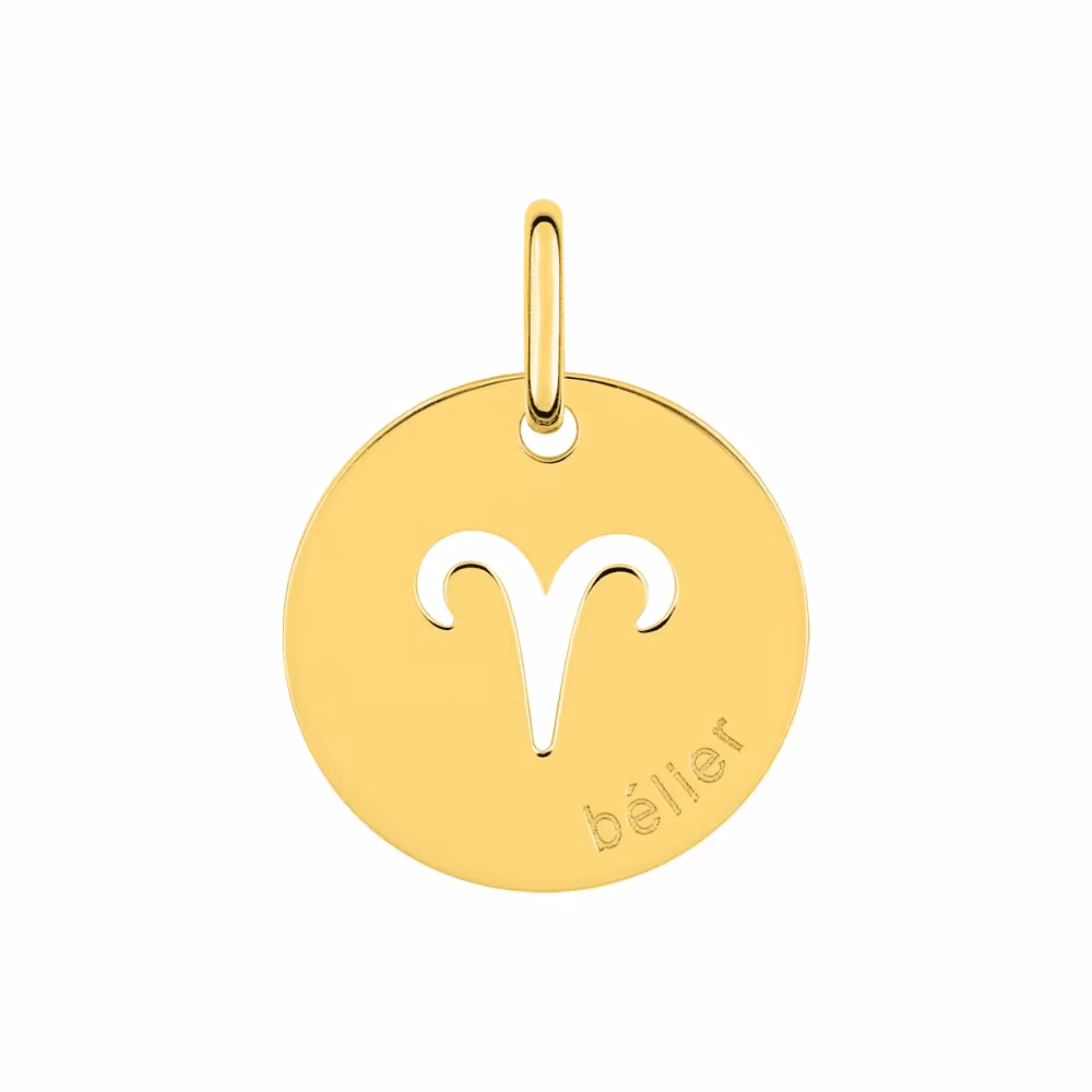 Pendentif Zodiaque Rond Or Jaune