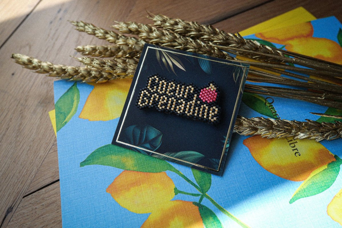 Broche Cœur Grenadine – Image 2