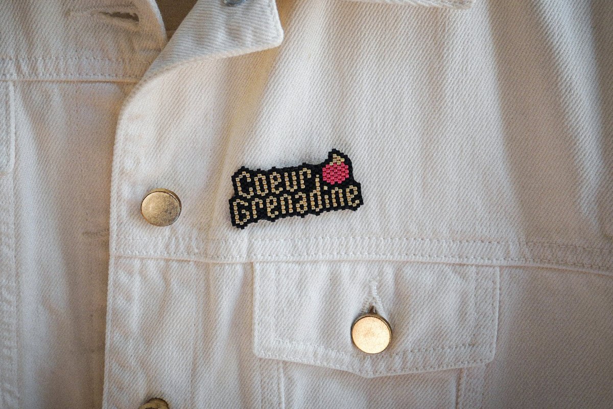 Broche Cœur Grenadine – Image 5