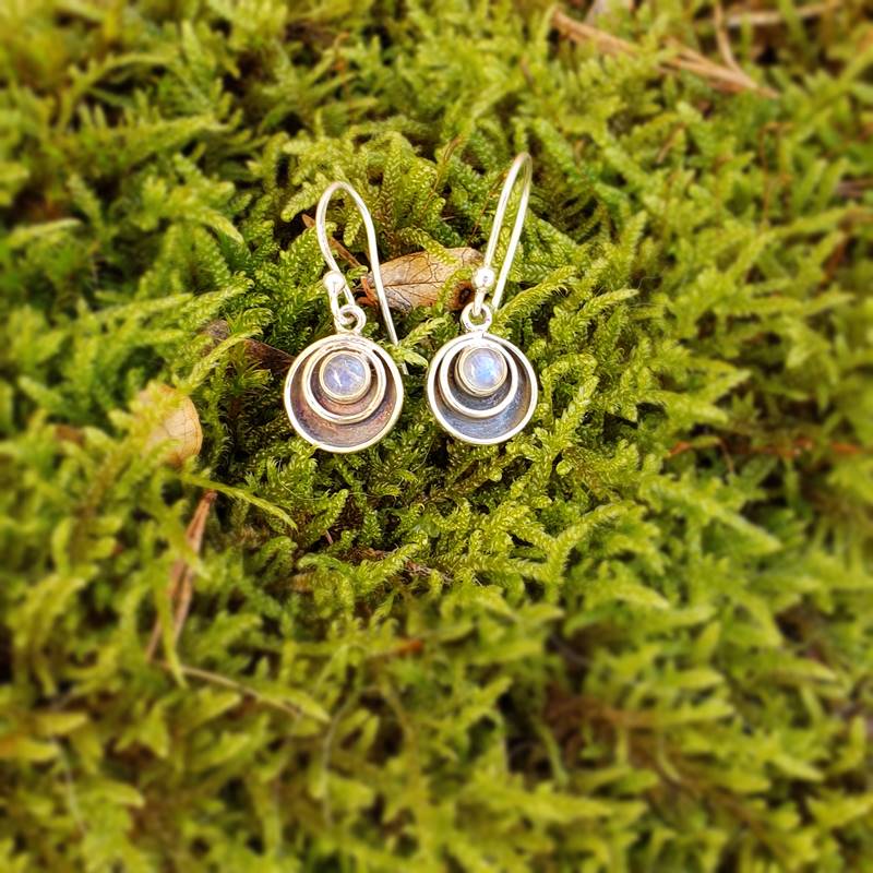 Petites boucles d’oreilles pierre de lune – Image 5