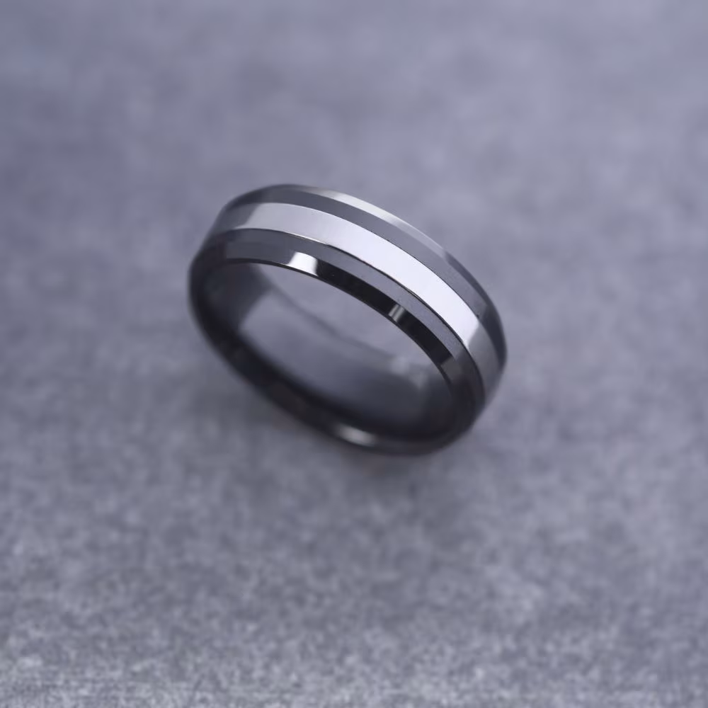 Bague Phebus Robin Céramique Noire & Acier – Image 3