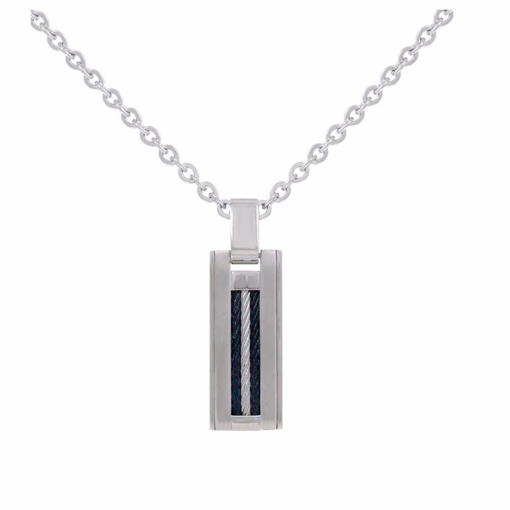 Collier Phebus Cable Noir et Blanc Sasha