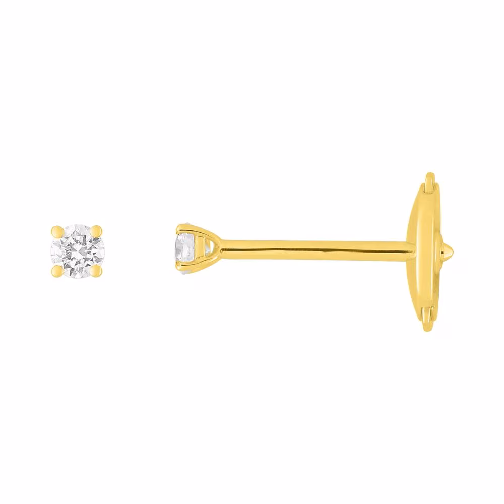 Boucles d’Oreilles Diamants 0.10ct Julia Or Jaune