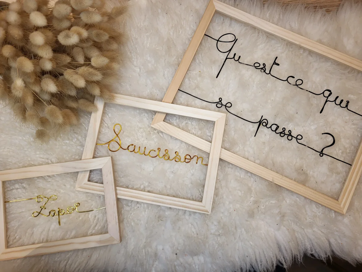 Cadre personnalisé bois brut cadeau – Image 7