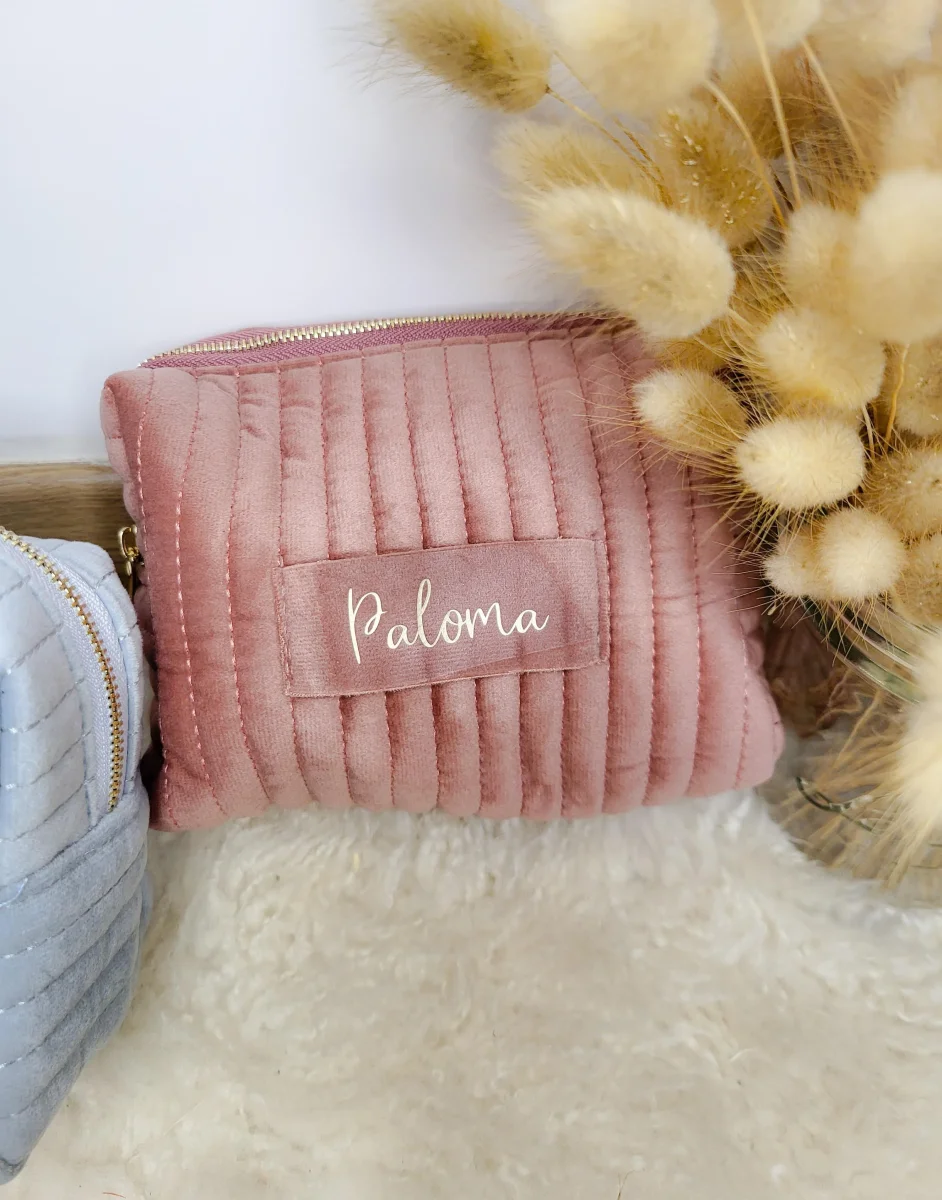 Trousse maquillage velours cadeau personnalisé demoiselle d'honneur mariage Cadeau d'anniversaire femme marraine maman anniversaire EVJF – Image 6