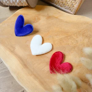 Broche coeur velours cadeau témoin marraine femme fête des mères anniversaire EVJF