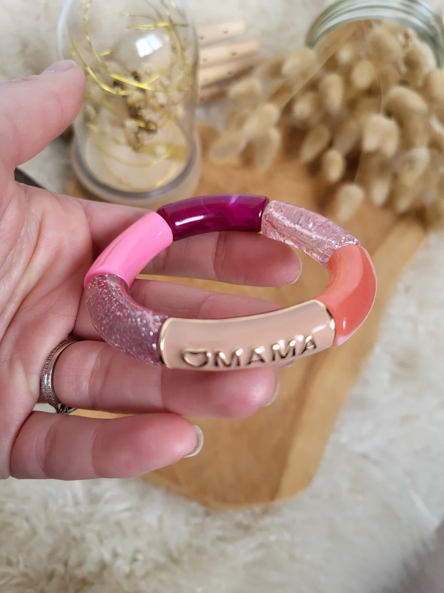 Bracelet Mama glitter léopard fait main – Cadeau original fête des mères ou naissance – Image 7