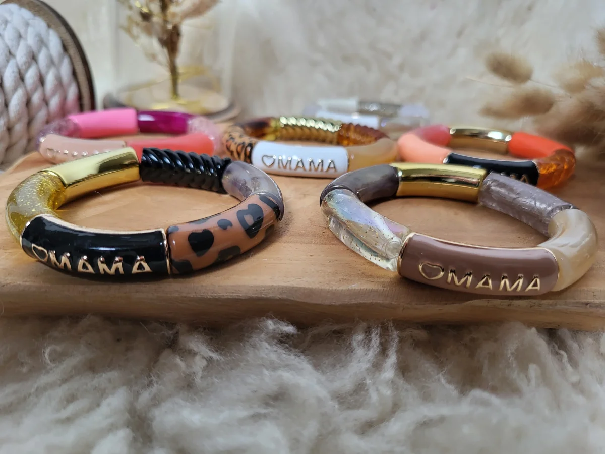 Bracelet Mama glitter léopard fait main – Cadeau original fête des mères ou naissance – Image 8