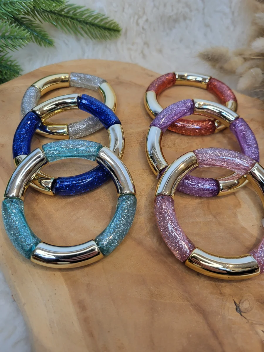 Bracelet paillettes élastique jonc – Image 4