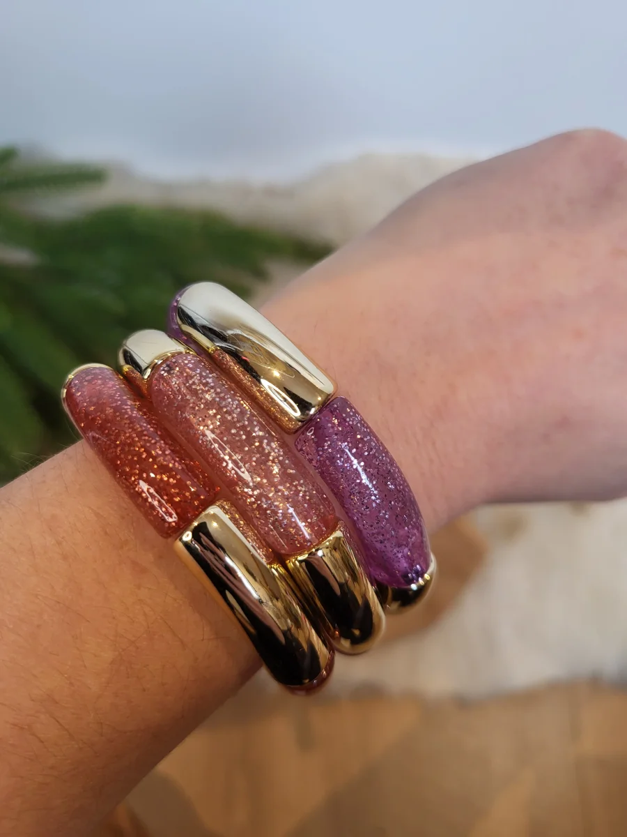 Bracelet paillettes élastique jonc – Image 3