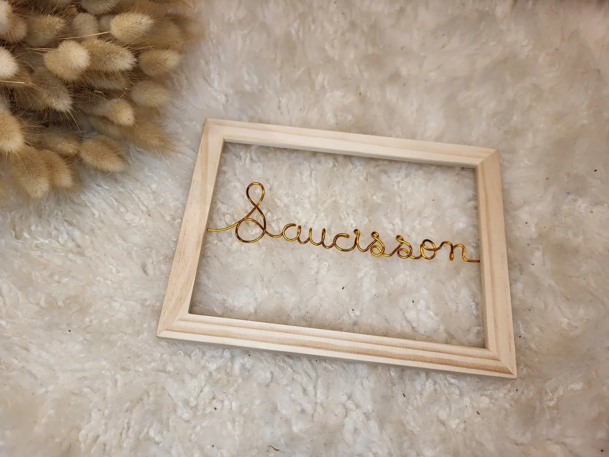 Cadre personnalisé bois brut cadeau – Image 6