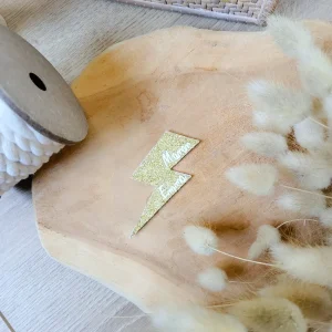 Broche éclair 2 pics paillette personnalisable fait main cadeau témoin marraine femme fête des mères anniversaire EVJF