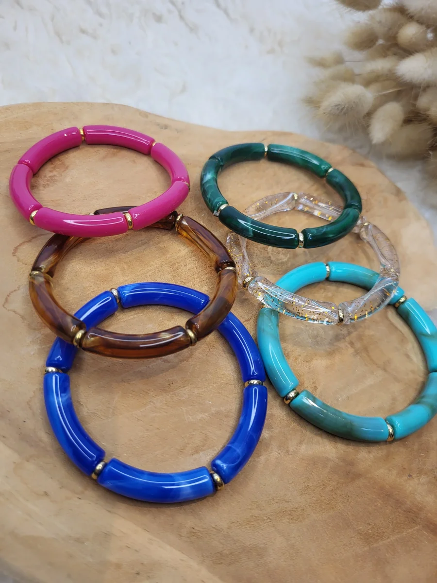 Bracelet élastique jonc uni fin – Image 4