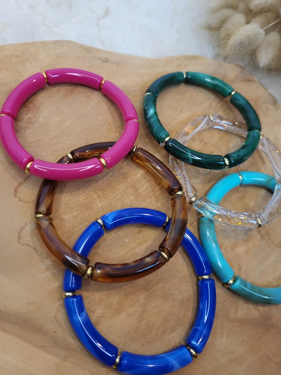 Bracelet élastique jonc uni fin – Image 2